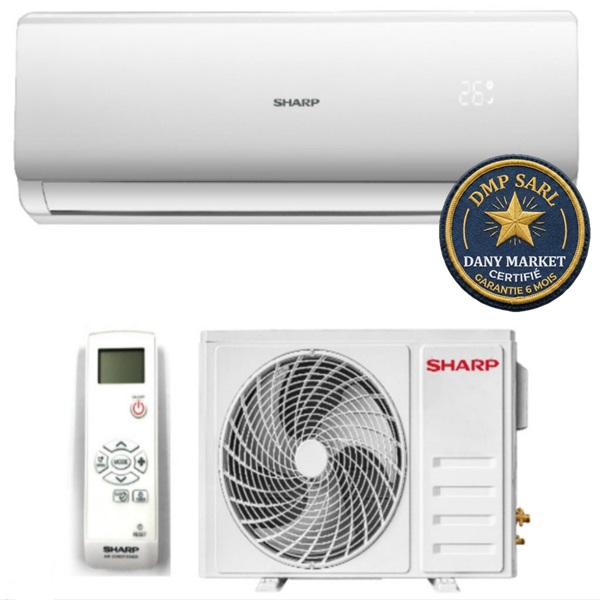 Climatiseur split SHARP AH-A24CTVP 24000 BTU puissant professionnel