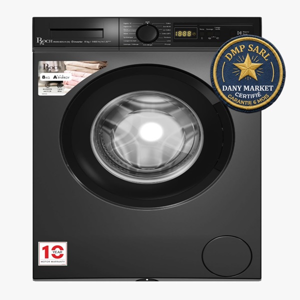 Machine à laver ROCH RWM-08SI-H (N) 8KG Inverter frontale économique et silencieuse
