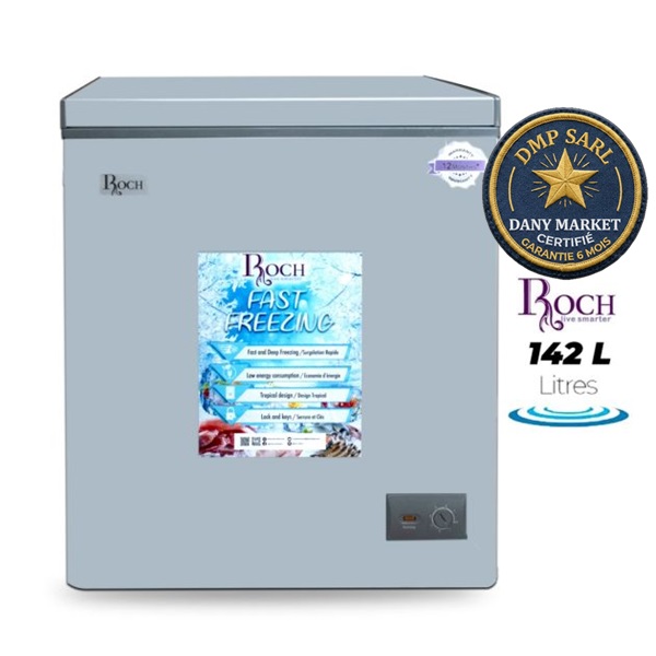 Congélateur coffre ROCH RCF-180-B 142L compact économique gris