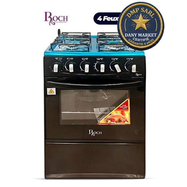 Cuisinière à gaz ROCH 4 foyers four 60L RGC-50C4-G(B)