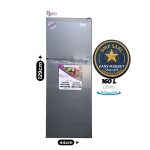 Réfrigérateur ROCH 160L double porte argent inox économique A+